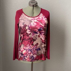 DB floral raglan top made in the USA